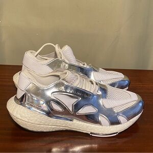 Adidas by Stella McCartney Silver and White Sneakers Women’s 7.5